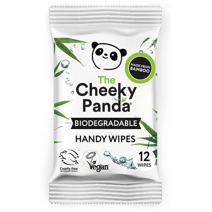 Der freche Panda biologisch abbaubare Bambus -Handy Wischtücher