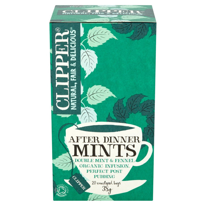 Clipper After Dinner Mints Bio Double Mint & Fenchel Infusion Teebeutel 20 pro Packung