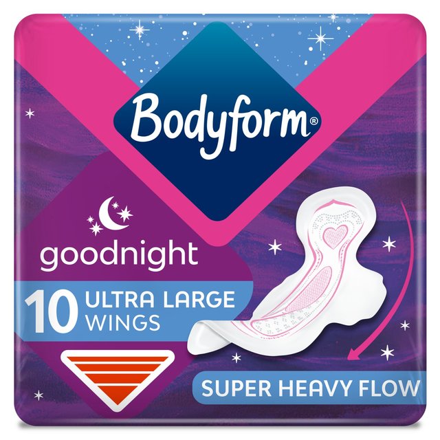 Bodyform Ultra Goodnight with Wings 10 per pack