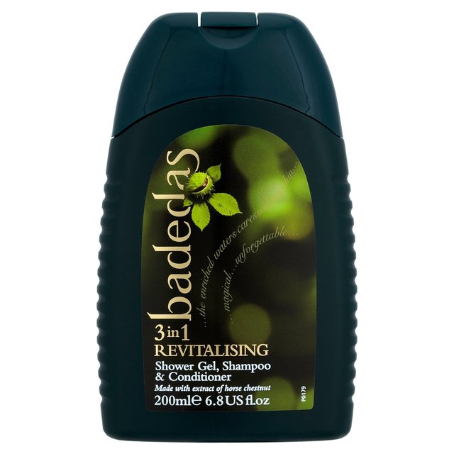 Badedas 3 en 1 Gel de Ducha, Champú y Acondicionador Revitalizante 200ml