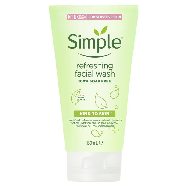 Lavado de gel facial refrescante simple de amable a piel 150 ml