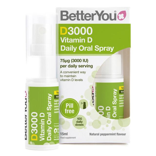 BetterYou D3000 Vitamin D Daily Oral Spray 15ml