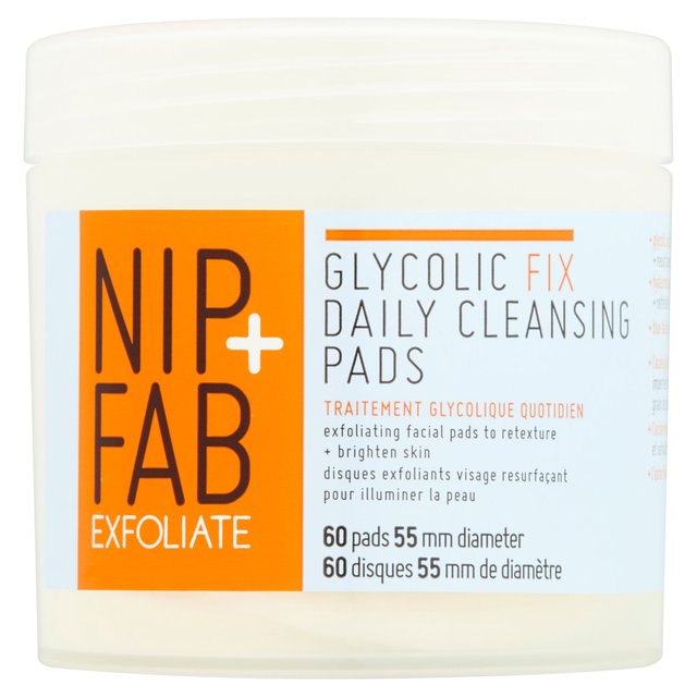 NIP+fabulosas almohadillas exfoliantes glicólicas 60 por paquete