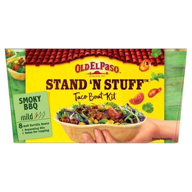 مجموعة Old El Paso Stand 'N' Stuff Smoky BBQ Taco Kit مع أصداف ناعمة 350 جرام