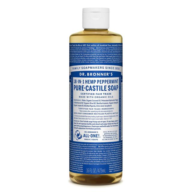 Le Dr Bronner's Peppermint organique à usine biologique Organic Castille liquide SOAP 473ML