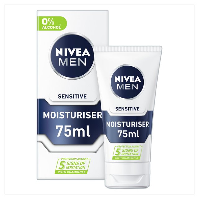 Nivea Männer empfindliche Gesichtsfeuchtigkeitscreme mit 0% Alkohol 75 ml