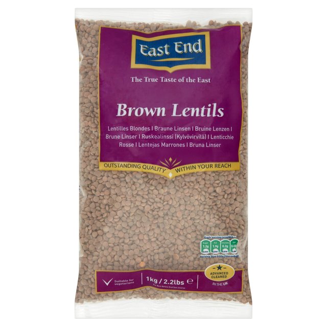 Lentils bruns à l'extrémité est 1kg