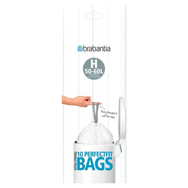 Brabantia H 50L Bin Liners 10 par paquet