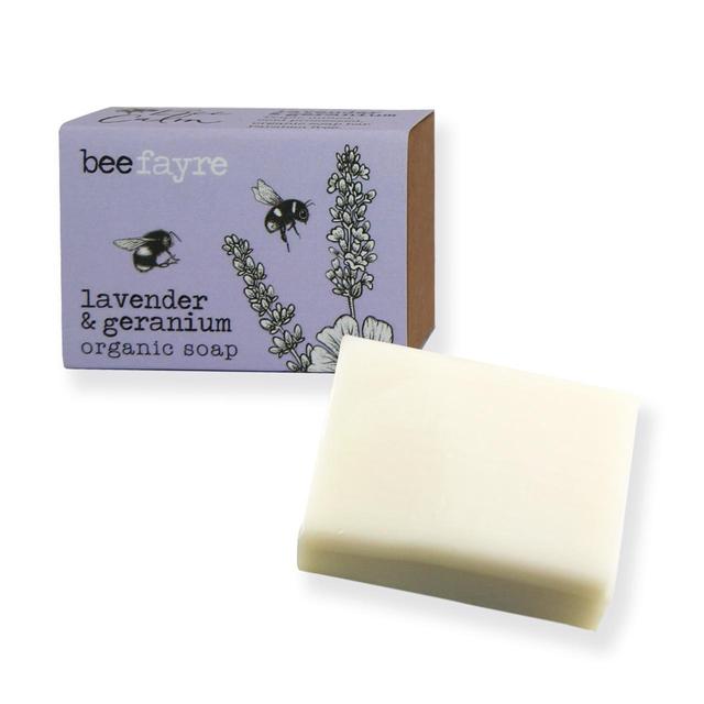 Beefayre Bee Calm Lavender & Geranium Organic Soap Bar 100g