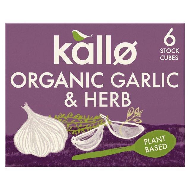 Kallo orgánico ajo y hierbas stock cubos 6 x 11g