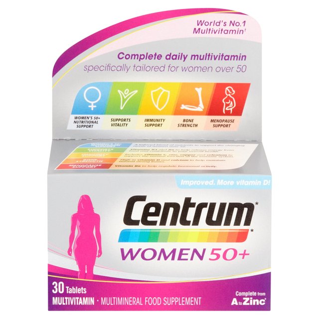 Centrum Femmes 50+ compléments de supplément multivitamine 30 par paquet