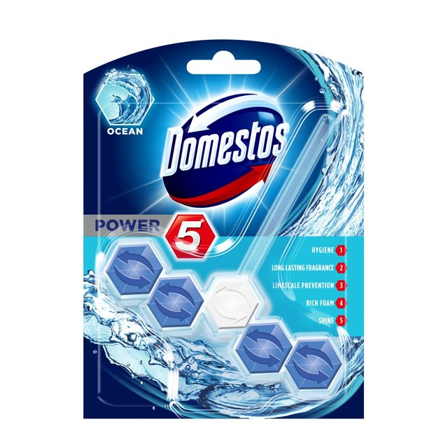 Domestos Power 5 Toilet Rim Block Ocean