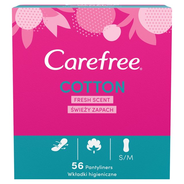 Carefree Cotton Breathable Pantyliners 56 per pack