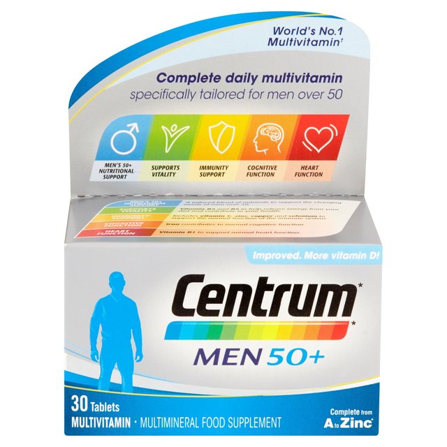 Centrum para hombres 50+ 30 por paquete