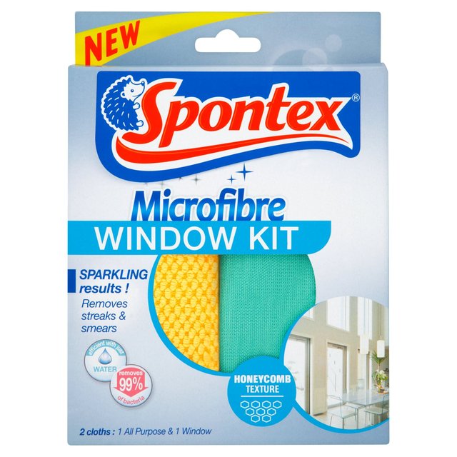 Spontex Microfibre Window Kit 2 per pack