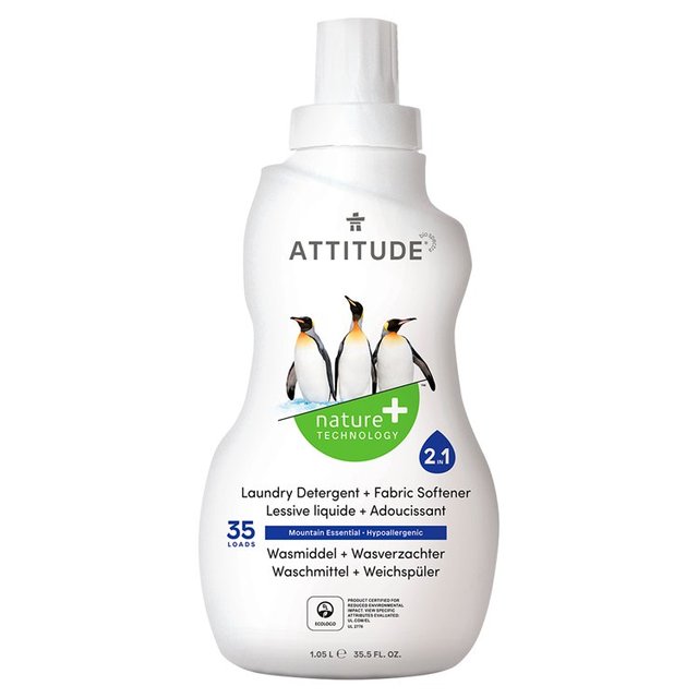 Attitude détergent à lessive et adoucisseur de tissu essentiel montagne 35 charges 1050 ml