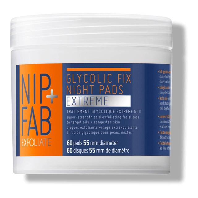 Nip+Fab Glycolic Exfoliating Extreme Night Pads 60 per pack