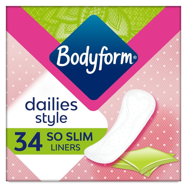 Bodyform Light Liner so schlank einzeln mit 34 pro Packung eingewickelt