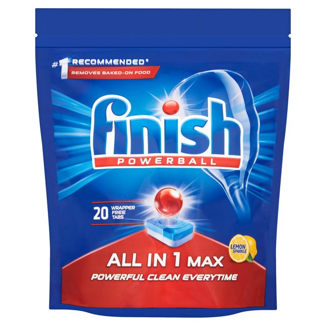 Finish All in 1 Max Dishwasher Tablets Lemon 20 per pack