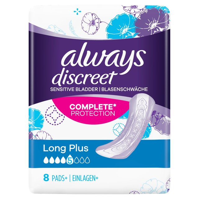 Toussages d'incontinence toujours discrets longs plus 8 par paquet