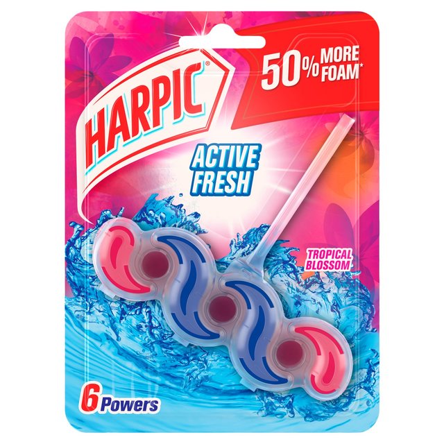 Harpic Fresh Power 6 Rim Block Tropical Blossom Toilet Cleaner 39g