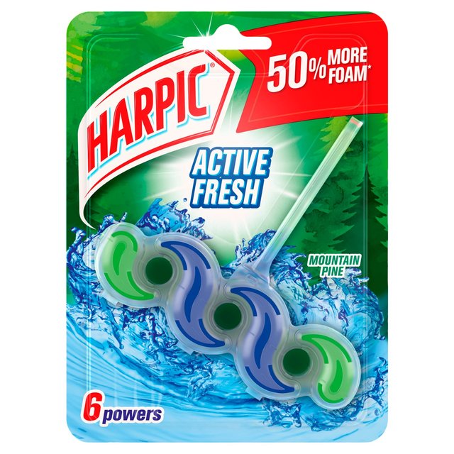 Harpic Fresh Power 6 Bloque de borde White & Shine Forest Rocio de rocío Cleaner 39G