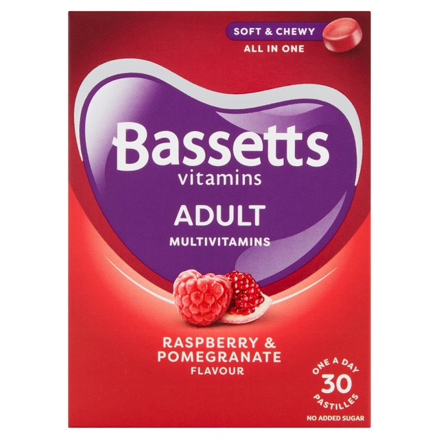 Bassetts Raspberry & Pomegranate Adult Multivitamines 30 par paquet