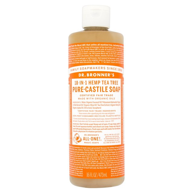 Dr Bronner's Tea Tree Organic polyvalent de savon liquide pur-castile 473 ml