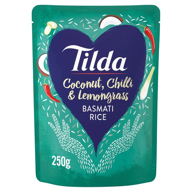 Tilda Arroz Basmati Microondas Coco Chili &amp; Lemongrass 250g 