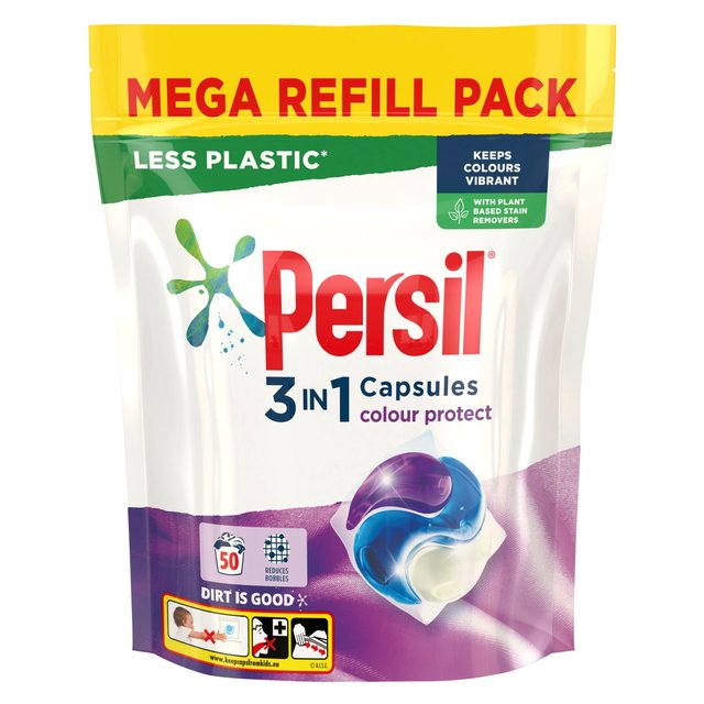 Persil 3 in 1 Laundry Washing Capsules Colour Protect 50 per pack