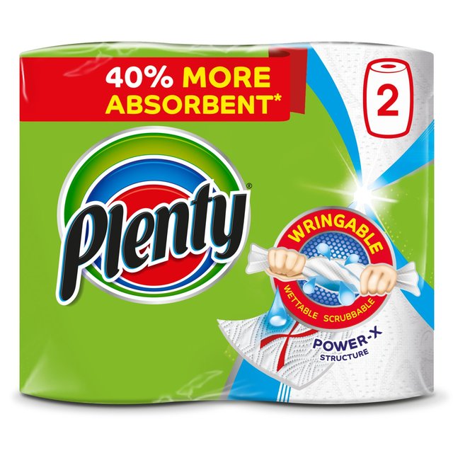 Plenty White Kitchen Roll 2 per pack