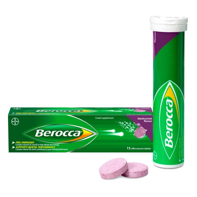 Berocca Blackcurrant Vitamin Tablets 15 per pack