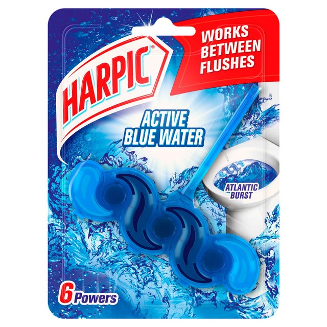 Harpic Fresh Power 6 Rim Block Atlantic Burst Toilet Cleaner 39g