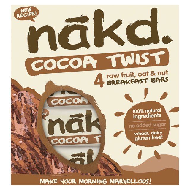 Nakd Cocoa Twist Fruit, Nut & Oat Bars 4 x 30g