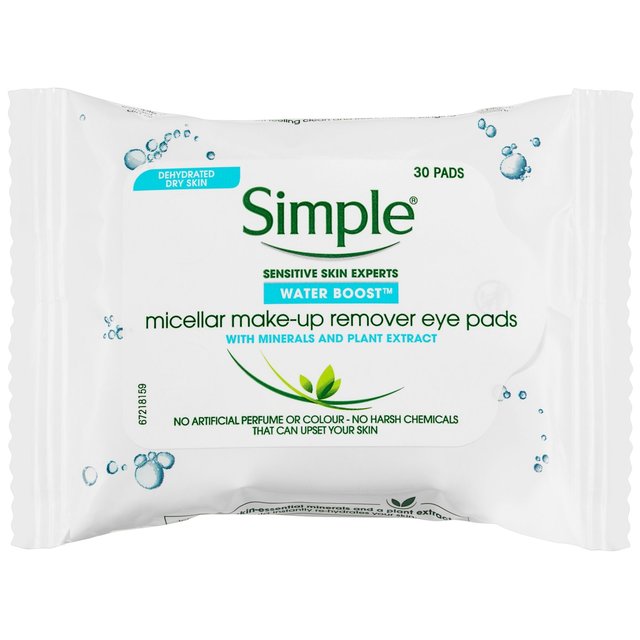 Simple Kind to Eyes Eye Make Up Remover Pads 30 per pack