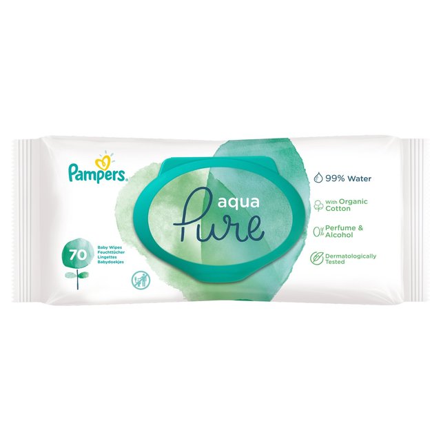 Pampers Aqua Pure Baby Wipes 70 par paquet