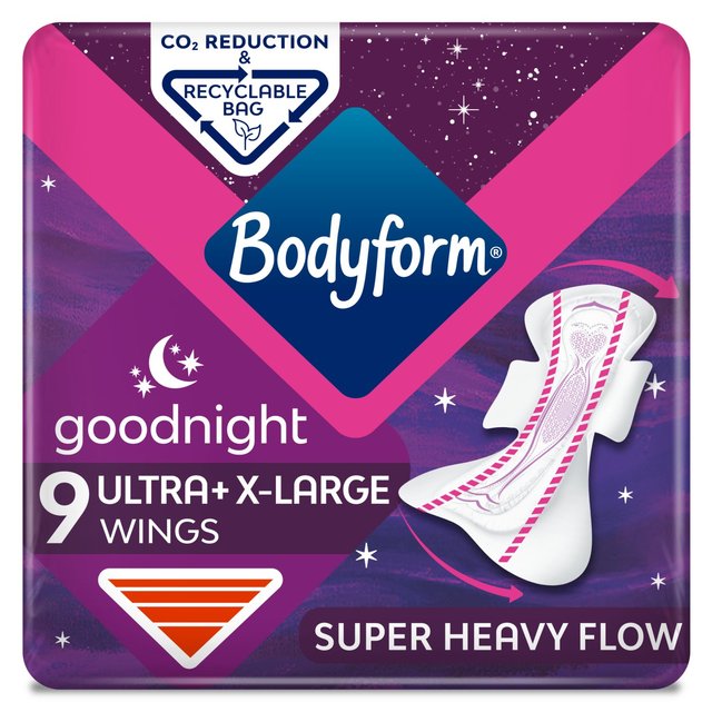 Bodyform Ultra Night Extra 9 per pack