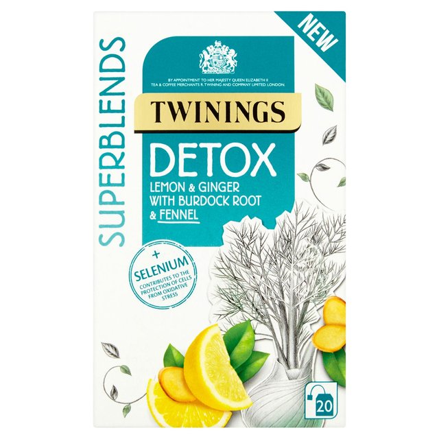 Twinings Superblends Detox mit Zitrone, Ingwer und Fenchel 20 pro Pack