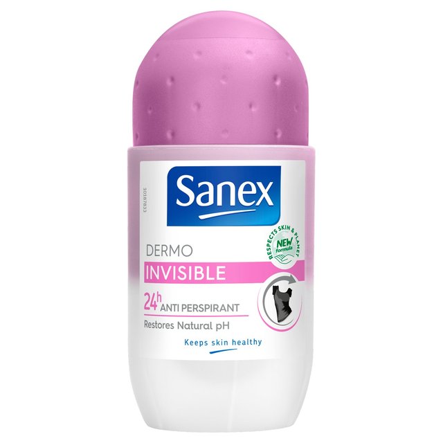 Sanex Dermo Invisible Dry Antiperspirant Roll On Deodorant 50ml