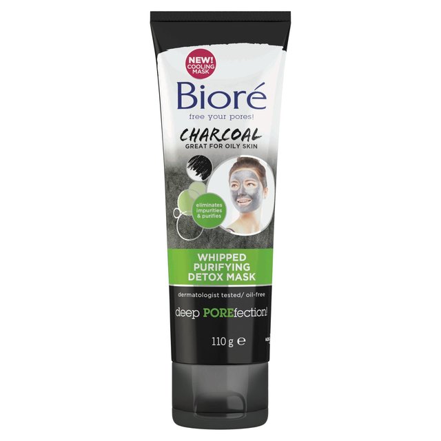 Masque de désintoxication purifiant à charbon de bois de biore 110g