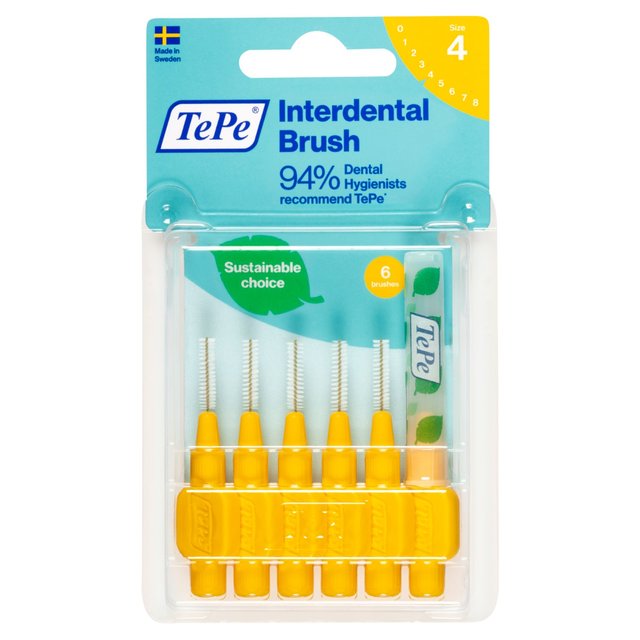 Pincel interdental amarillo tepe 0.7 mm 6 por paquete