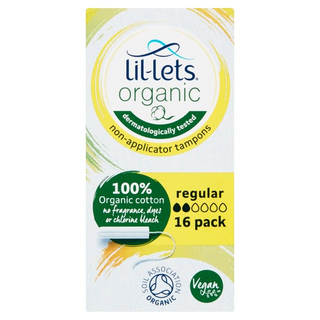 Lil-Lets Organic Non-Applicator Regular 16 por paquete 