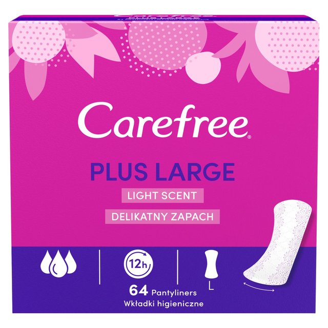 Despreocupado más grandes pantyliners de aroma de luz 64 por paquete