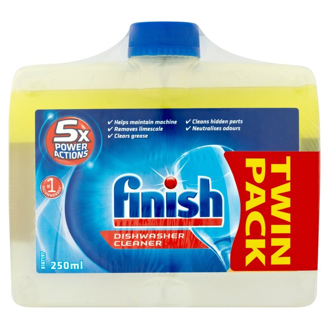 Finish Dishwasher Machine Cleaner Lemon Scent 2 x 250ml