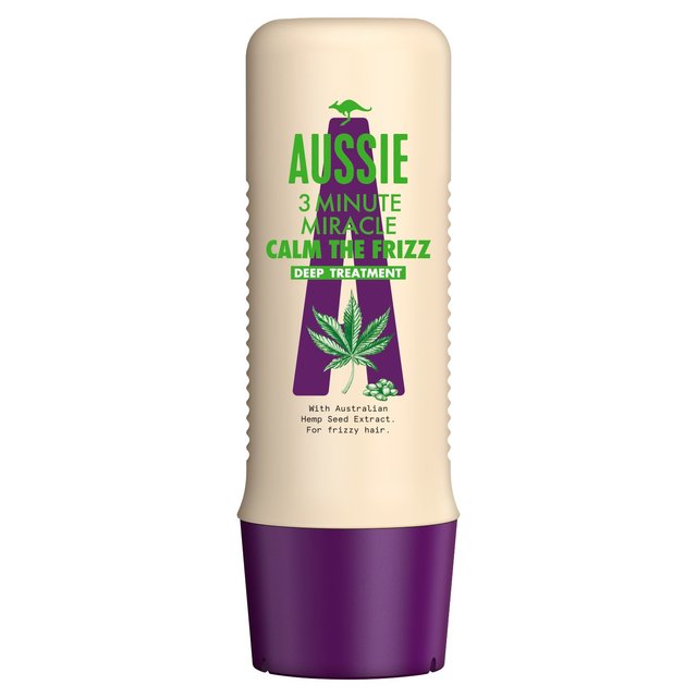 Aussie 3 minutos Miracle de cáñamo Calma la máscara para el cabello de tratamiento profundo de frizz 250 ml