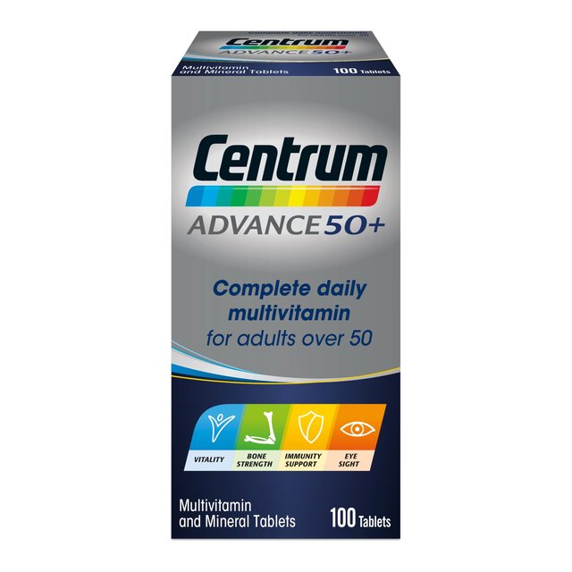 Centrum Advance 50+ Compléments de supplément multivitamine 100 par paquet