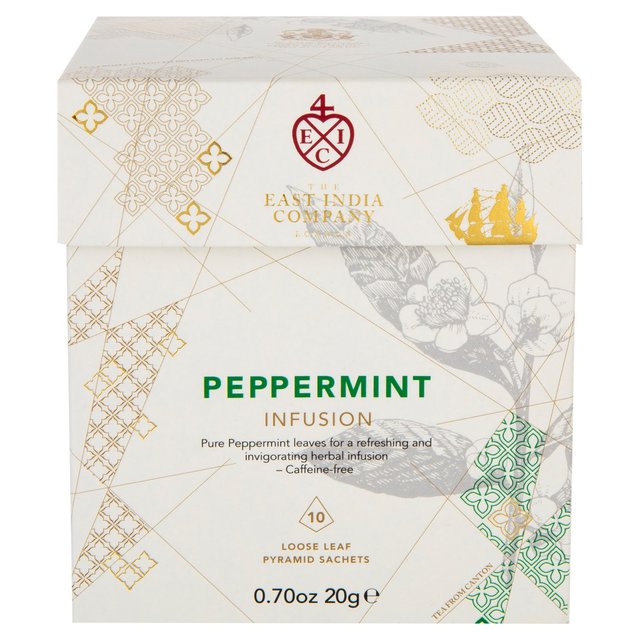 East India Company Peppermint Infusion Pyramid Bolsas 10 por paquete