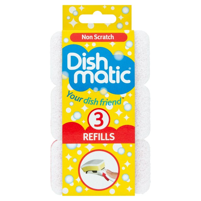 Dishmatic Non Scratch Refills 3 per pack