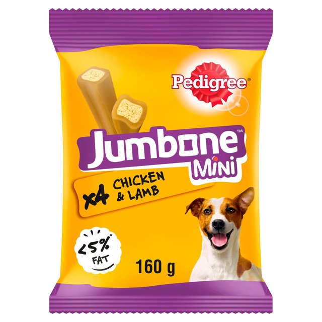 Pedigree Jumbone Mini Adult Small Dog Treats Chicken & Lamb 4 x 40g