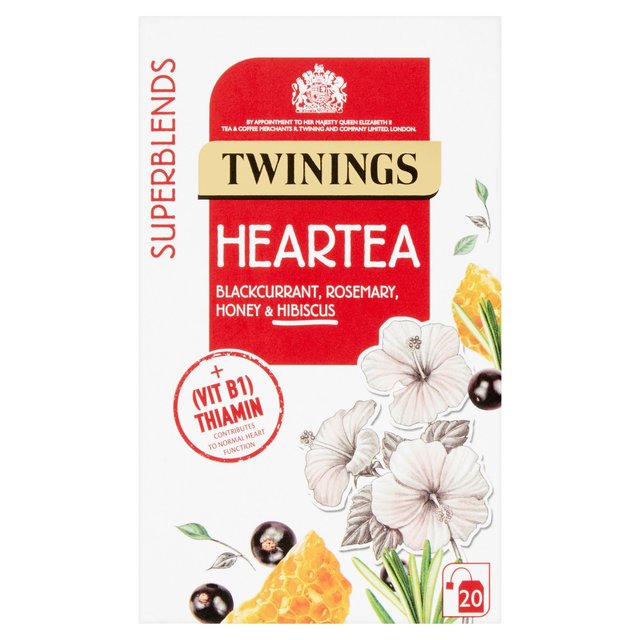 Twinings Superblends Heartea avec casqueur, romarin et miel 20 par paquet